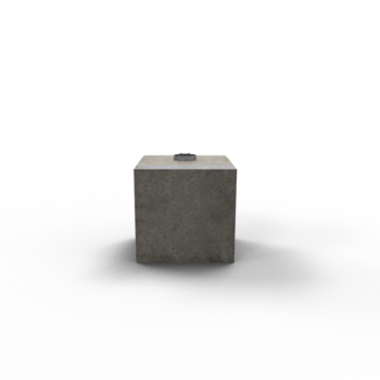 Betonklotz mit Bodenhülse inkl. Feststellvorrichtung, für Rohre 60mm Durchmesser, VPE1