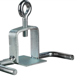 Schilderklemme, passend für Vierkantrohre 40 x 40mm und Rundrohre mit Durchmesser 42mm, mit Haken, VPE25