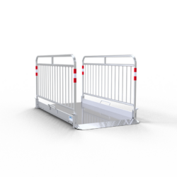 Grabenbrücke aus Aluminium mit Sicherheitsgeländer, 1,00m x 2,80m, VPE1
