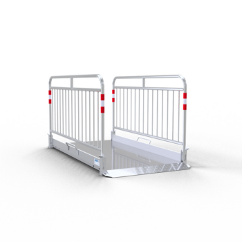 Grabenbrücke aus Aluminium mit Sicherheitsgeländer, 1,00m x 2,80m, VPE1