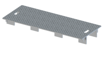 Schlauch- und Kabelbrückensystem, Verlängerungselement 1000x400x100mm, VPE1