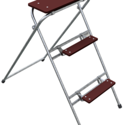 Arbeitstritt, verzinkt, 3 Stufen, Breite: 0,60 m Höhe: 1,20 m, VPE10