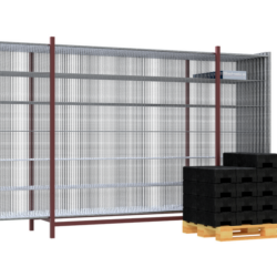 SET zweiteilig mit 20 Bauzäunen und Zubehör auf Transportpaletten, Mobilzaun ,, Cloud ", VPE1